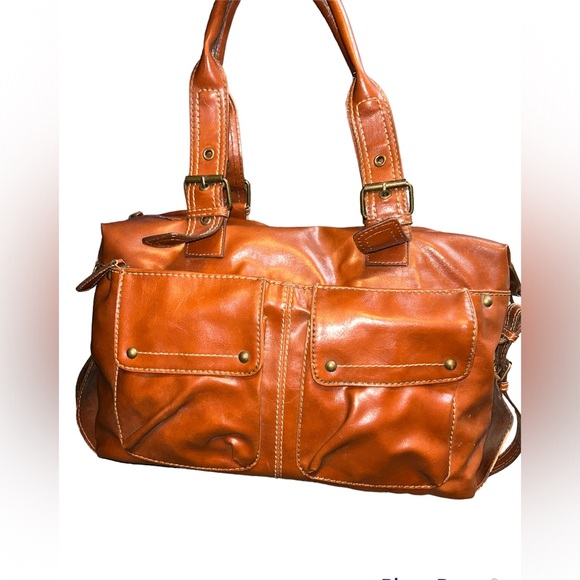 Aldo Bags Aldo Faux Leather Camel Brown Weekend Bag Purse Hobo